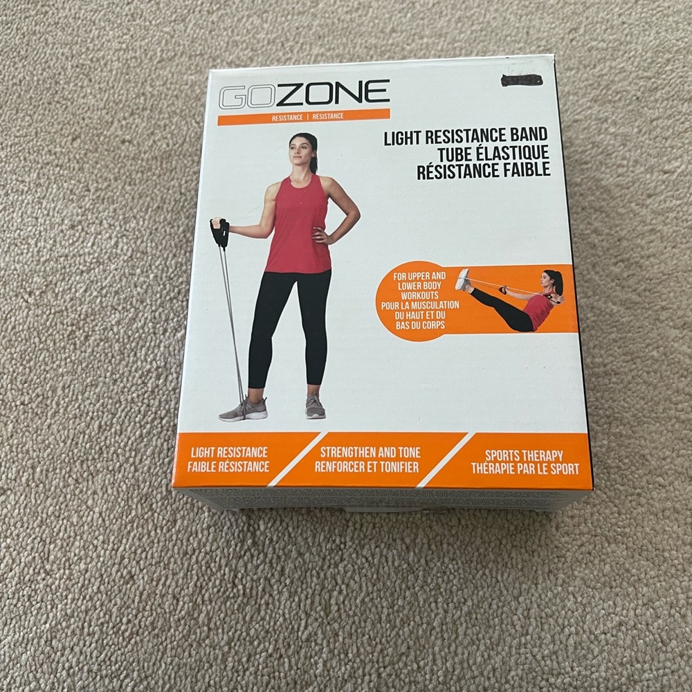 Light Resistance Exercise Band - Orange/Black